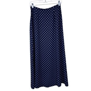Talbots Silk Polka Dot Maxi Skirt Classic Preppy